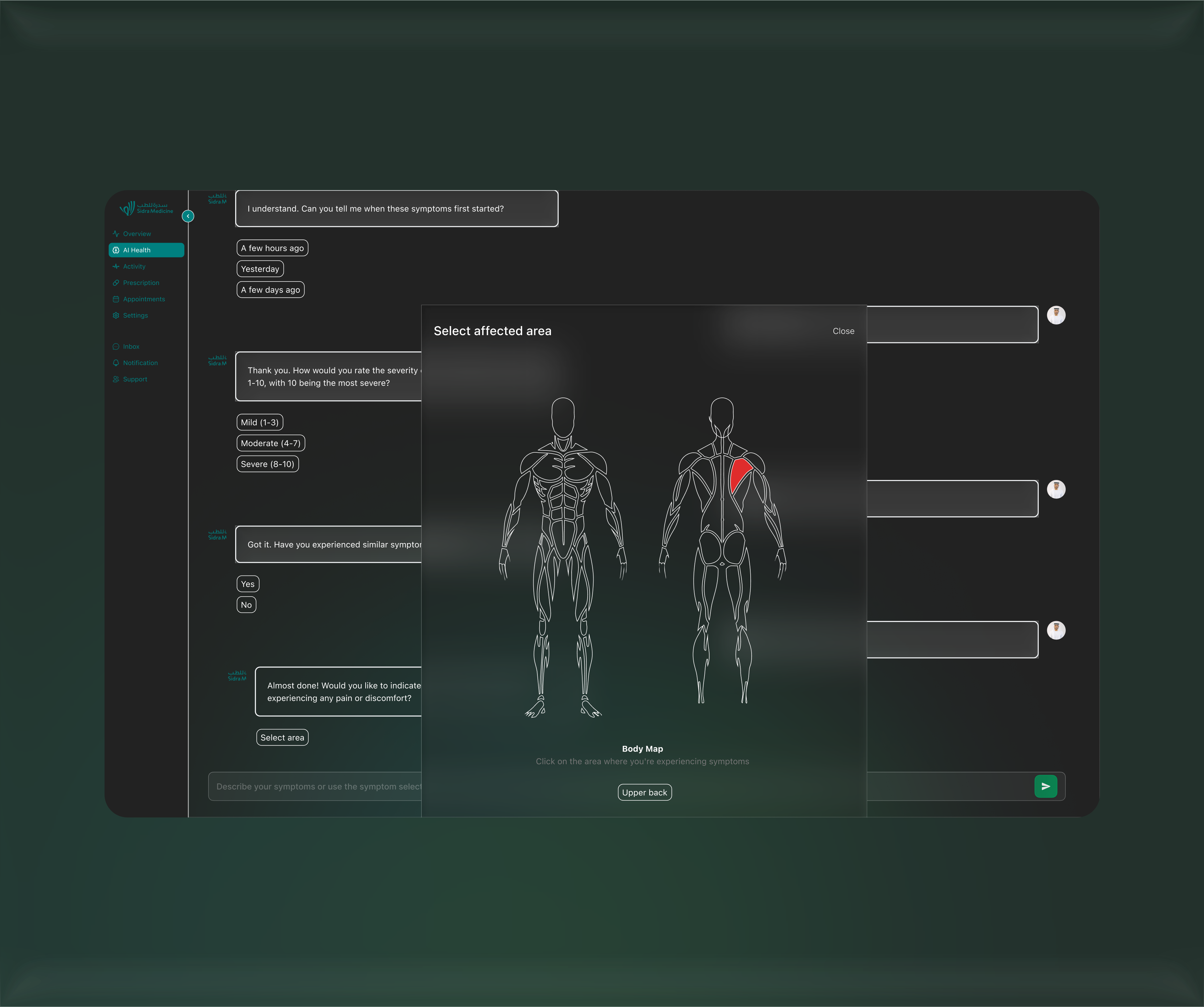 intelligent health guidance through our advanced AI system